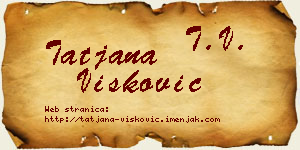 Tatjana Višković vizit kartica
